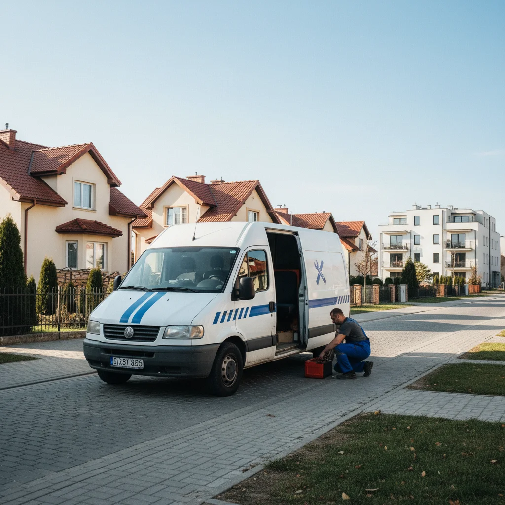 Serwisant AGD przy pracy w Strzemieszyce